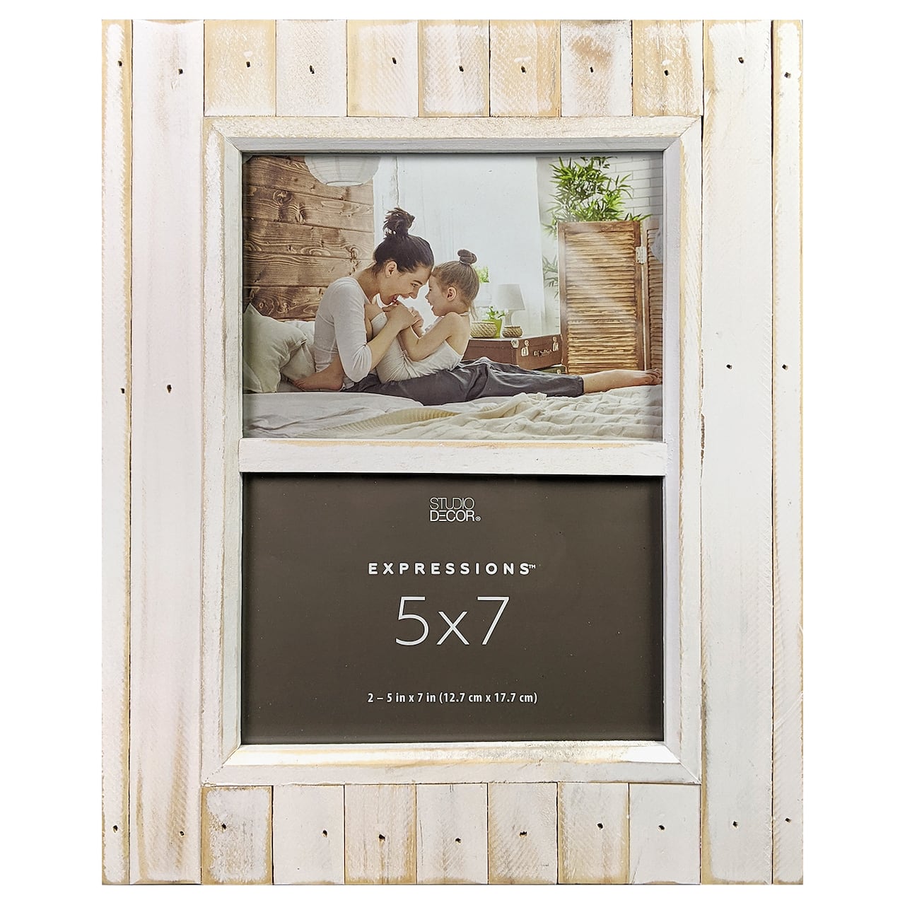 2 Opening White Salvage Chic 5&#x22; x 7&#x22; Frame, Expressions&#x2122; by Studio D&#xE9;cor&#xAE;